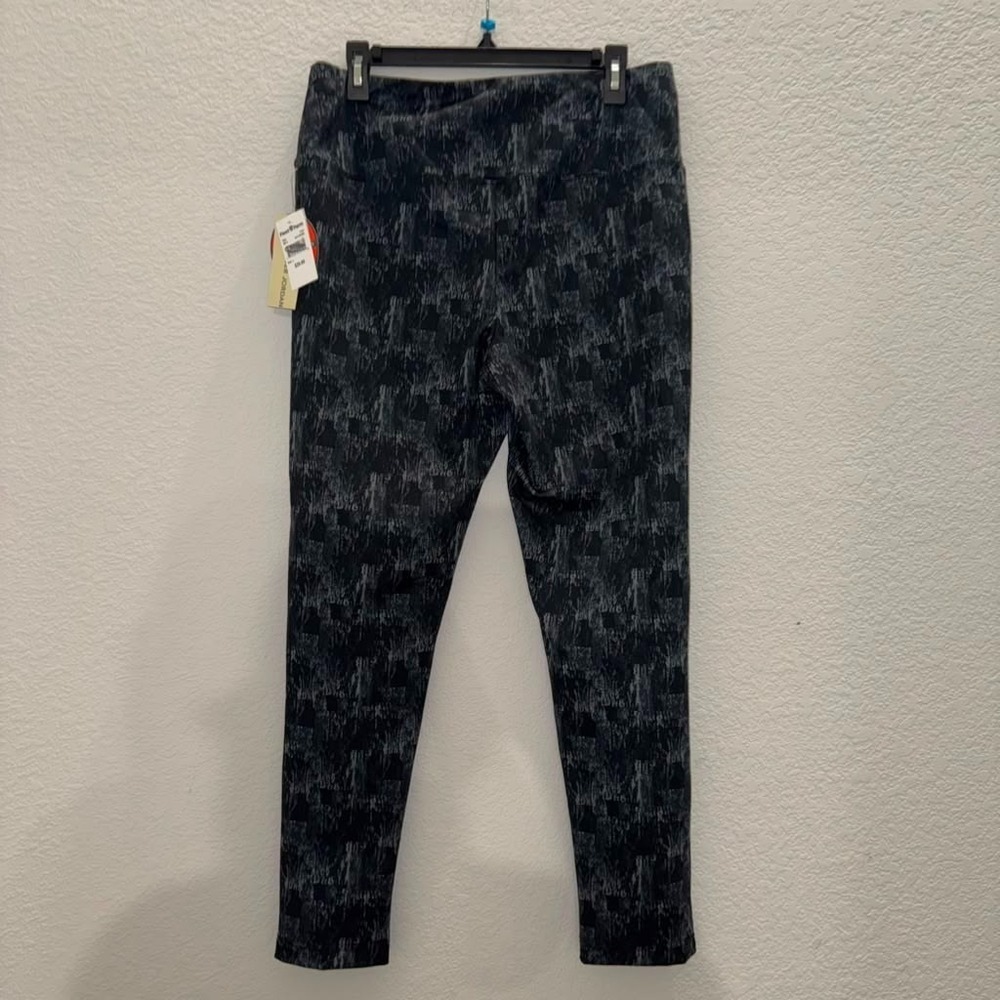 NWT Alexander Jordan Women's Sz L Tummy Control Leggings Gray Patterned Workout